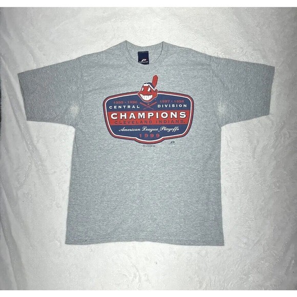Vintage Cleveland Indians 1999 Pro Player Gray Shirt MLB Size Large Chief Wahoo - Picture 1 of 8